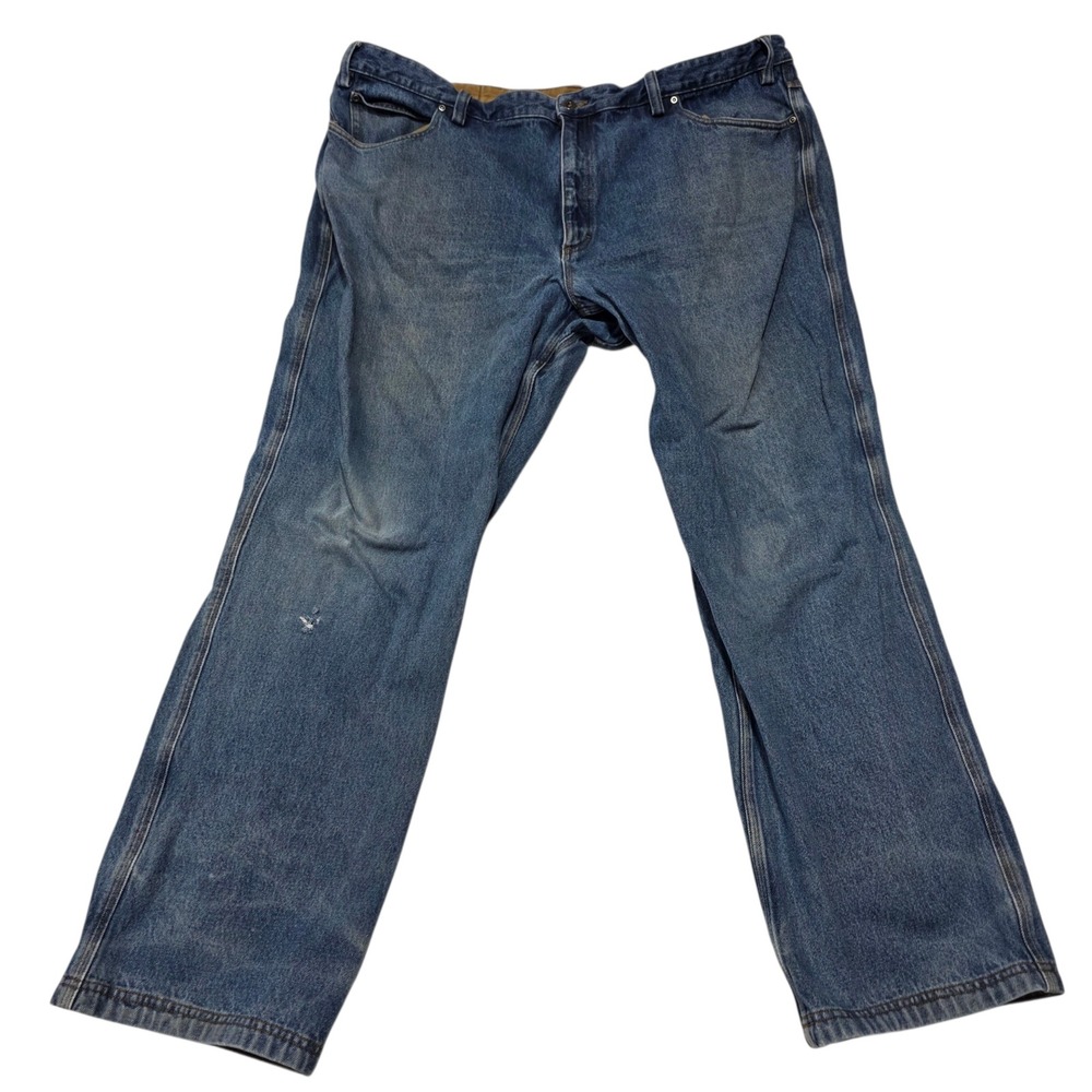 Duluth Trading Co Jeans Mens 48x34 Blue Ballroom Relaxed Fit Workwear Denim